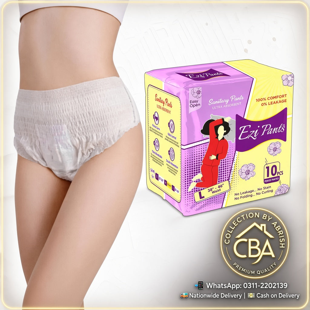 EZI Pants Disposable Period Pull Up Pads Pack of 3 – Underwear Style Menstrual Pads for Women