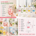 Cute Bow Glass Sipper
